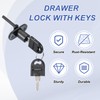 MECCANIXITY Drawer Lock with Keys, 16mm(5/8") Steel File Cabinet Lock