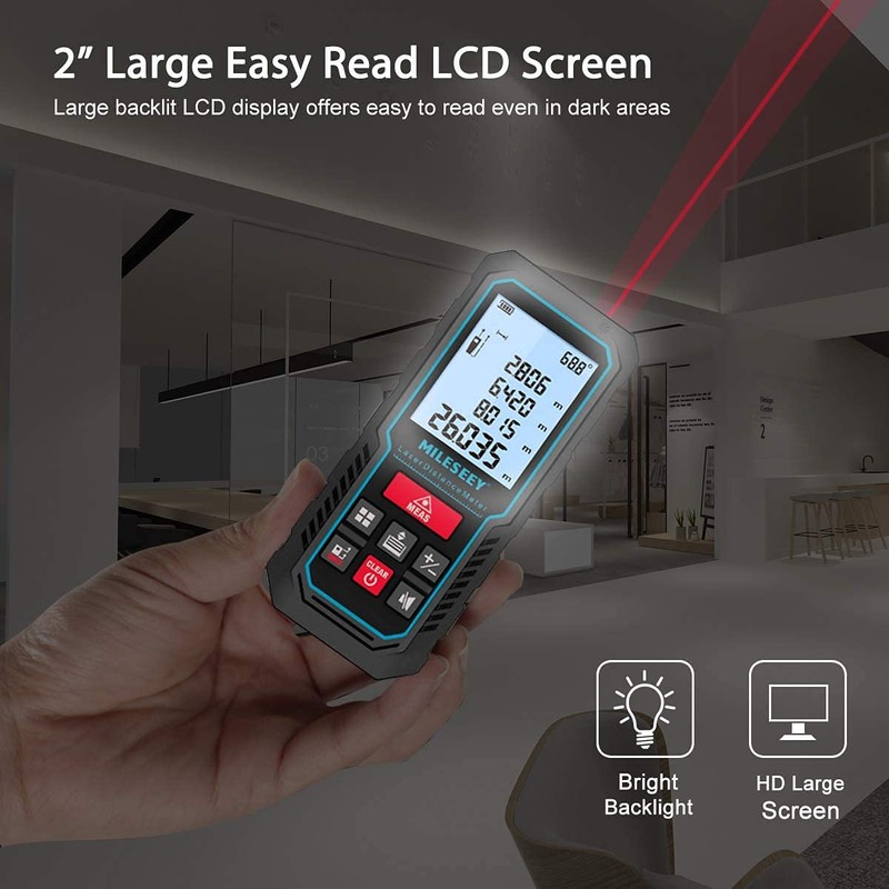 Laser Measure Device, MiLESEEY 229ft Digital Laser Tape Measure with