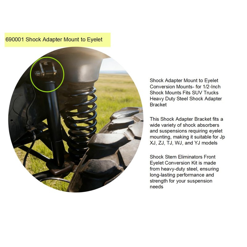 Lyhiku Replacement 690001 Shock Adapter Mount to Eyelet- Shock Adapter