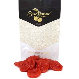 Italian Strawberry Licorice Wheels | Bulk Candy | Natural Colors and Flavors, GMO Free | 1 pound