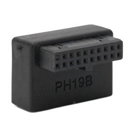 Yunseity USB Front Plate Adapter Vertical 90 Degree Angle USB 3.0 19 Pin to 20 Pin Header Adapter for PC Motherboard (Type B)