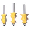 3Pcs Architectural Molding Router Bit Milling Cutter Set Woodworking Accessories