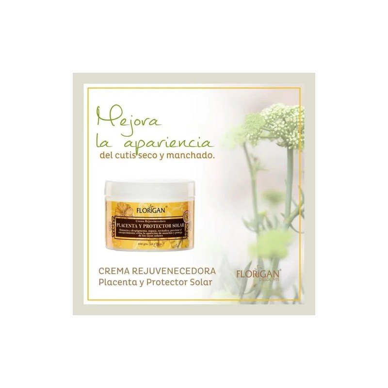 Crema Placenta Y Protector Solar Florigan 350g 3 Piezas