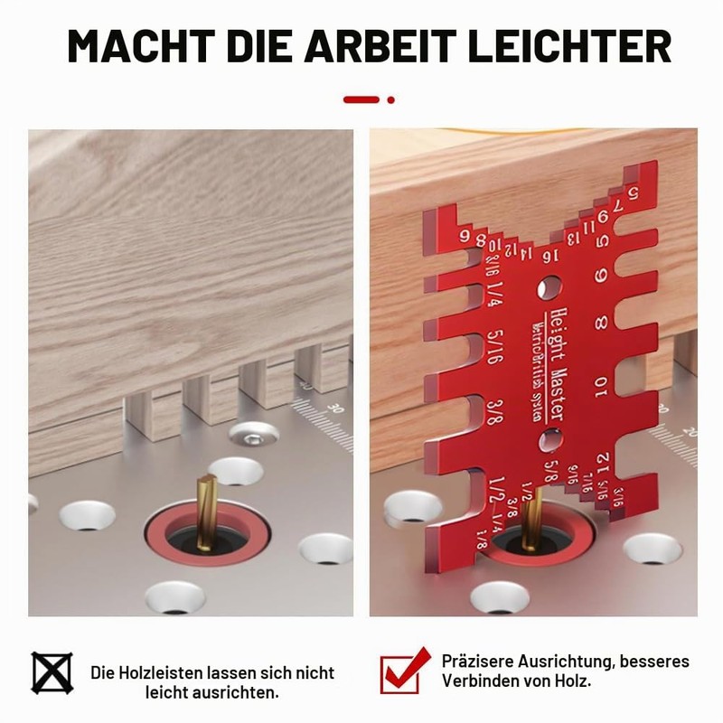 Uadme Depth Gauge Router, High Precision Wood Milling Height Gauge