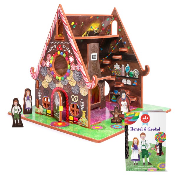 Hansel and Gretel Toy House and Storybook Playset