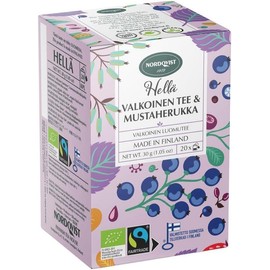 Nordqvist Hellä White Tea & Blackcurrant Tea 1 Box of 30 g 1.1 oz