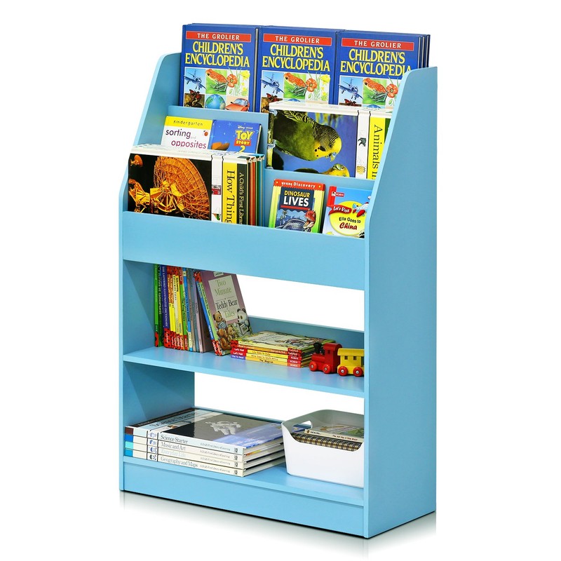 FURINNO KidKanac Bookshelf, Light Blue