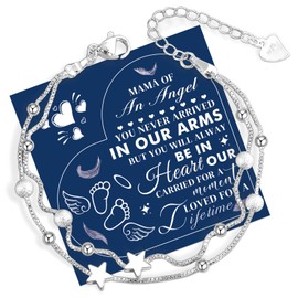 FANCIBAND Memorial Gifts Silver Bracelet For Women Star Charm Bracelets For Women Birthday Graduation Valentine's Day Christmas Gift For Girls