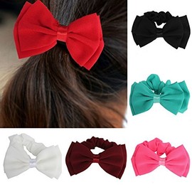 JUSTFOX - Bow hair bands in black