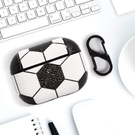 HIDAHE Cover Football for Airpods Pro Skin Accessories Sport Pattern for Airpod Pro Cover Charging Case for AirPods Pro, Soccer