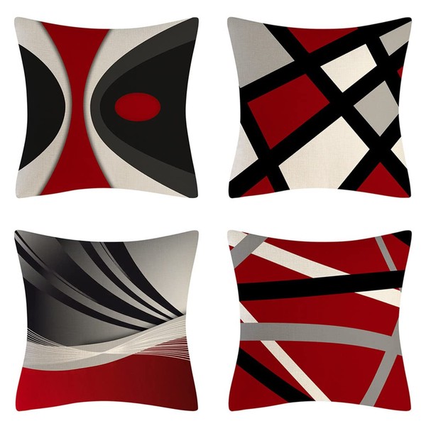 QIUKUN Throw Pillow Covers 18x18 inch Set of 4 Modern