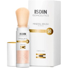 ISDIN Polvo de Cepillo Mineral 4g | Protección Solar Anti-Contaminación y Luz Azul | Complemento Ideal para Cuidado Solar Diario | Apto para Pieles Sensibles | Fórmula Ligera y Práctica para Retocar en Cualquier Momento