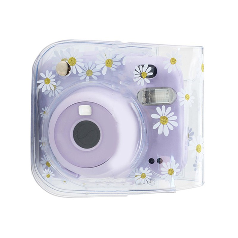Instant Camera Bag for Mini8 9 11 Transparent Daisy Print