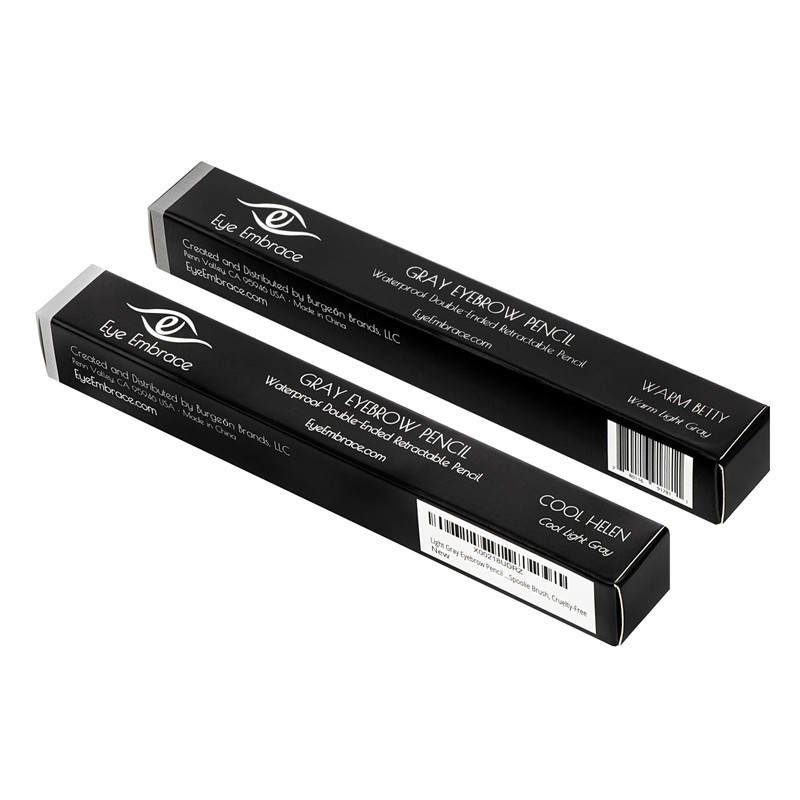 Eye Embrace Light Gray Eyebrow Pencils: Warm Betty & Cool