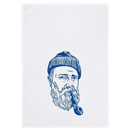 17;30 HOME Tea Towel White Sailor in Blue