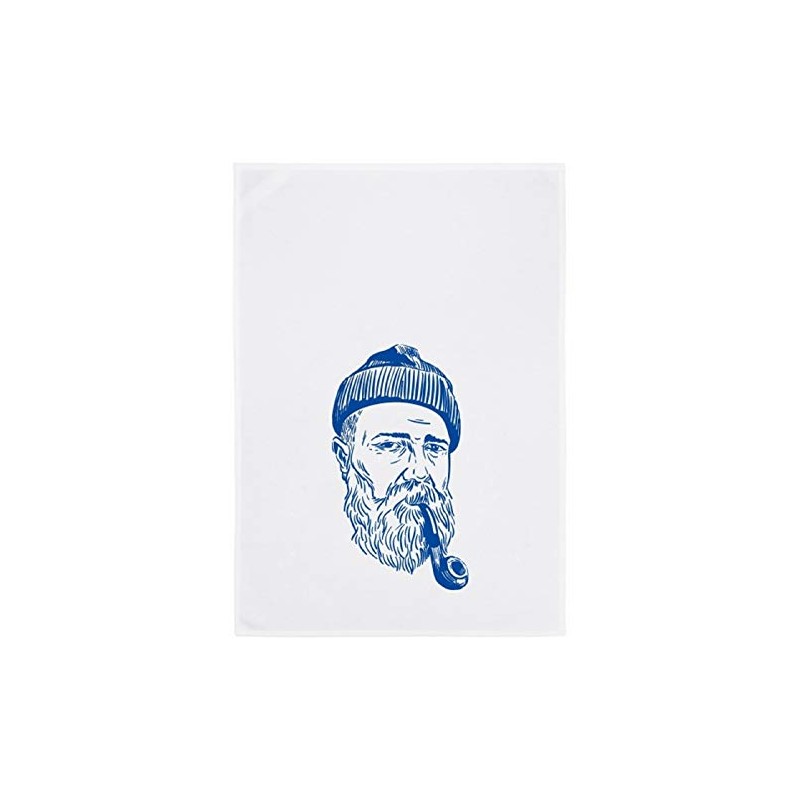 17;30 HOME Tea Towel White Sailor in Blue