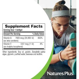 Natures Plus, Beta Carotene, 90 Cáps. Antioxidante Sin Sabor