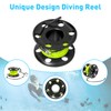 100FT Scuba Diving Reel, Aluminum Alloy Large Scuba Spool Finger