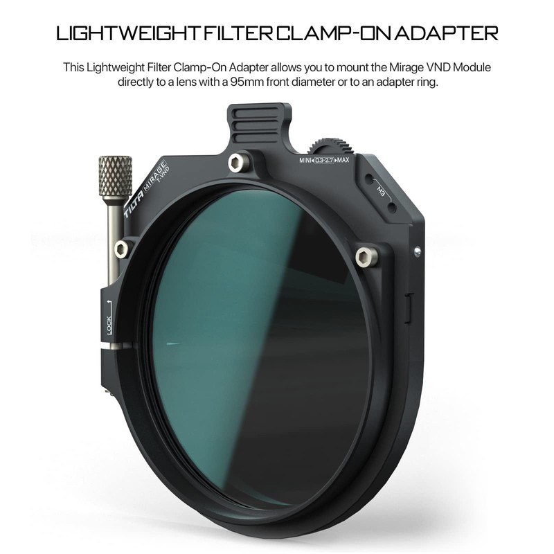 Tilta Lightweight Filter Clamp Adapter Compatible with Tilta Mirage Matte