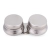 Haosie Double Dipper Palette Cup, Oil Painting Supplies, Stainless Steel
