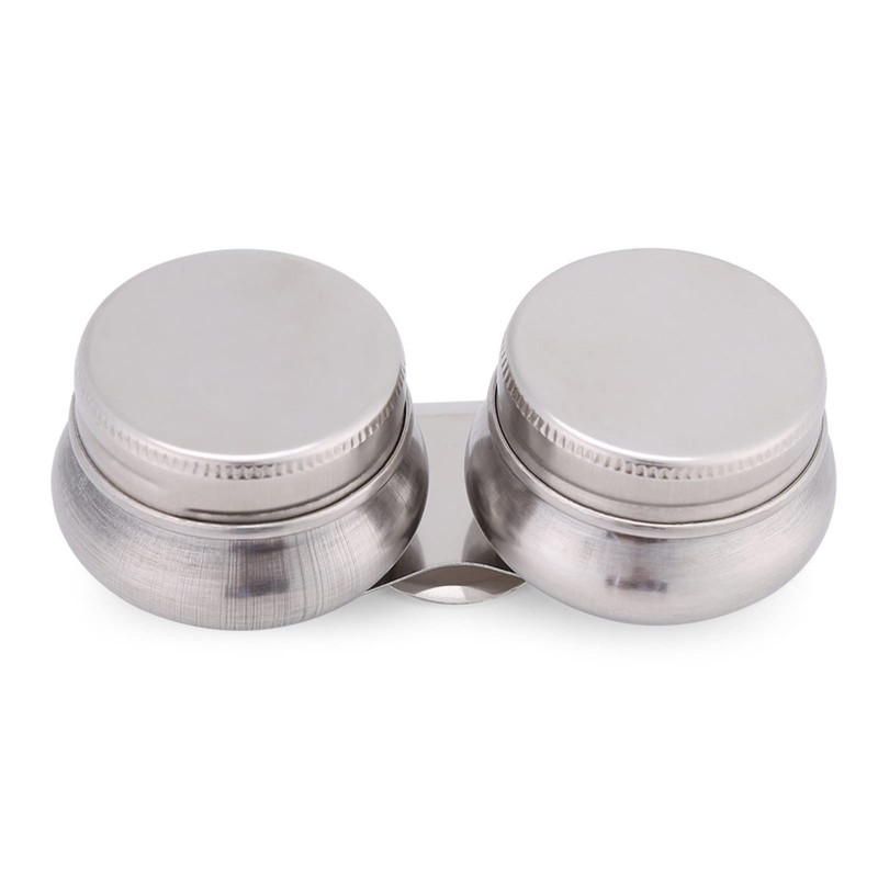 Haosie Double Dipper Palette Cup, Oil Painting Supplies, Stainless Steel