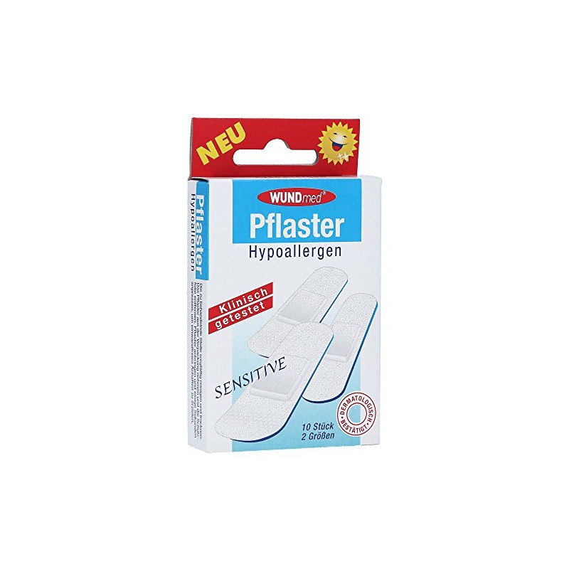 3x 10 (30) Plasters for SENSITIVE Skin - Wundmed- Medium