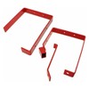 Spares2go Universal Lockable Bike Rack Brackets and Padlock Set (Red)