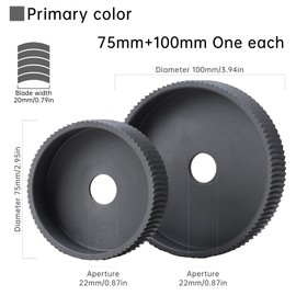 Angle Grinder Wood Carving Disc Set Milling Cutter Grinding disc, 4 and 1/2 Attachments with 5/8 inch Arbor, Cutting Wheel Can be Used for Wood, OPP, Soft Metal (Primary Color 75mm+100mm/22mm)