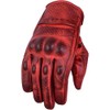 BOSMOTO Sporty motorcycle leather gloves, chopper leather gloves, red (L)