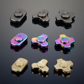 INDISTRACTABLE Metal Fidget Spinner for Adults (Tri Spinner, Iris) Quality Fidget Toy for ADHD