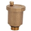 Brass bleed opening, male thread air vent, automatic disposable bleed
