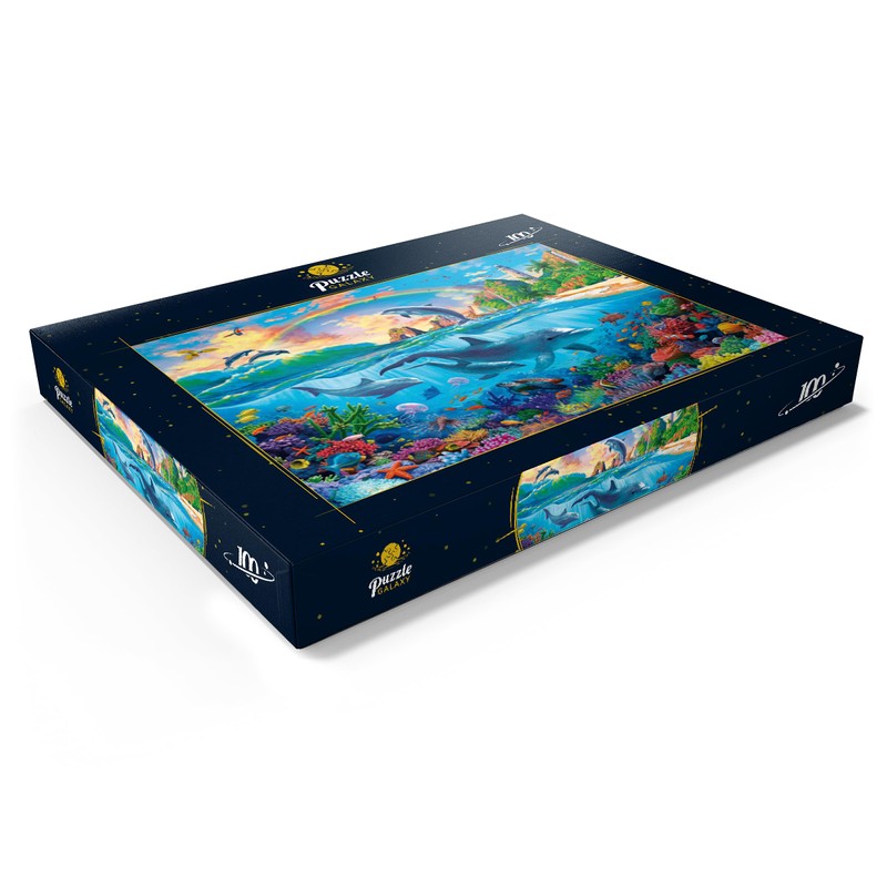 MyPuzzle Dolphins in the Ocean - Premium 100 Piece Puzzle
