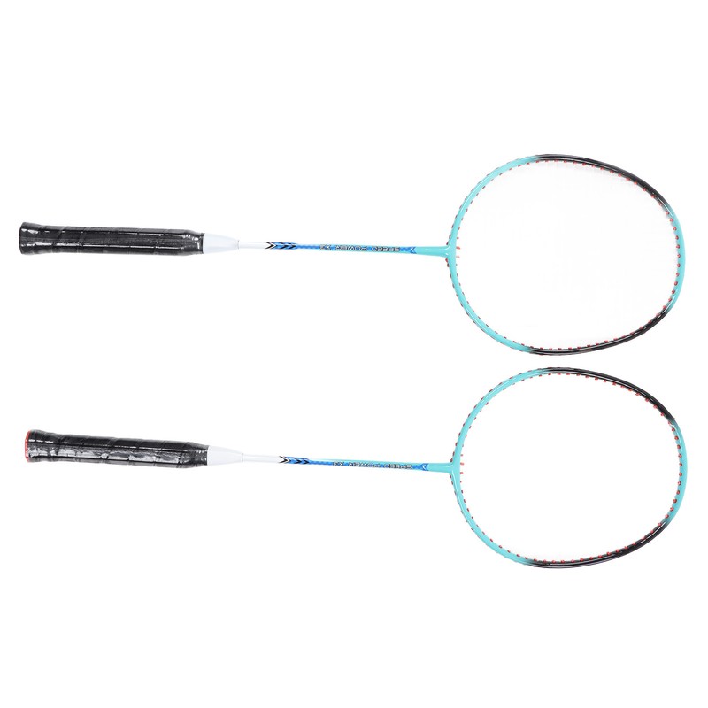 2 PCS X3 Badminton Rackets Iron Alloy Integrated Double Badminton
