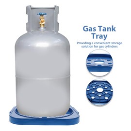 Ciieeo Gas Tank Tray Movable Propane Tank Base Universal Can Stand Can Holder Gas Cylinder Fixed Shelf Propane Tank Dolly with Wheels Propane Tank Stand for Kitchen A