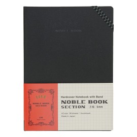 ライフ Life N1620 Noble Book, A5, Grid, Black