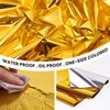 PartyWoo Gold Foil Tablecloth, 137 x 274 cm, Rectangular Party