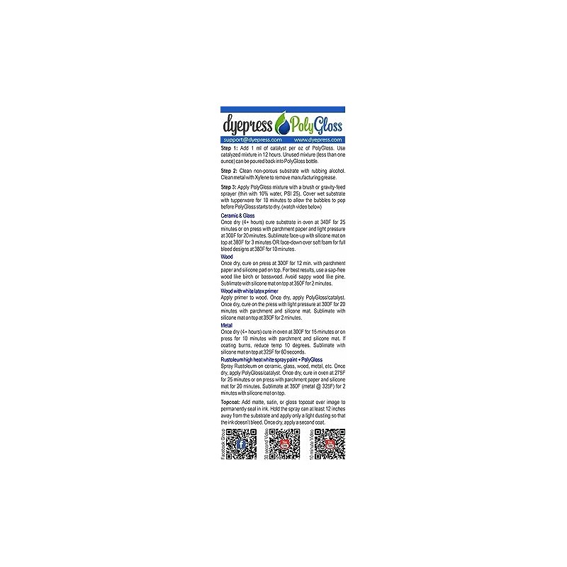 Dyepress PolyGloss Sublimation Coating for Hard Substrates: 16 oz.