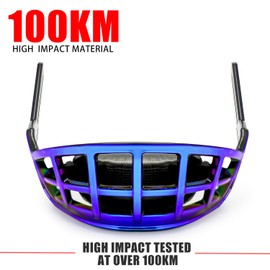 GY Hockey Lower Face Shield Cage – Adult Ice Hockey Half Cage Protects Lips & Teeth – Lightweight & Breathable – Includes Chin Cup, Fits Most Helmets