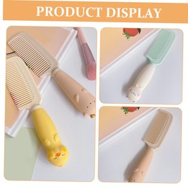 IWOWHERO 3pcs Detangler Brush for Women Wide Tooth Hair Combs Animal Design for Women Shower Brush