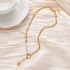 Rymenioy 18k Gold Plated Ball Pendant Drop Y Necklaces Lariat