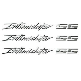 3Pcs Intimidator SS Emblems Domed Badge 3D Decal Sticker Letter Compatible with Chevy Silverado 88980874 17 Inches Long (Chrome)