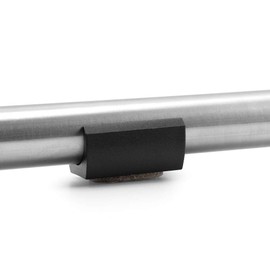 GleitGut 4 x Clamping Glides for Cantilever Chair 23-27 mm Felt Glides for Swing Chair Round Tube Black with Pins