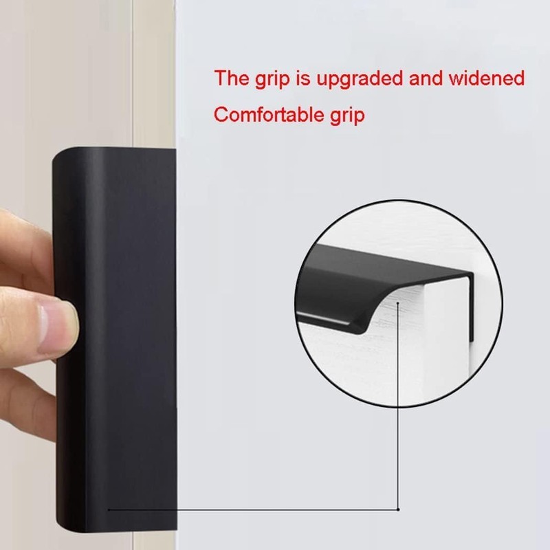 KYRYD 4 Pack Concealed Kitchen Cupboard Handles ，Finger Edge Pull