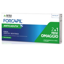 Arkopharma Forcapil Anticaduta - Integratore Alimentare per Capelli - Con Capelvenere, Equiseto, Vitamine B5, B6, B8, B9 e Zinco Vitamina B8 e Zinco - Promo Pack - 1 Confezione da 90 Compresse