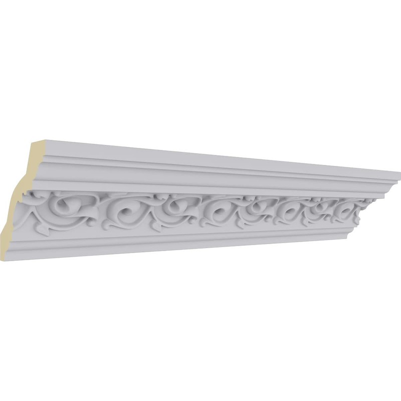 Endurathane Versailles Crown Moulding, 3 3/8"H x 3 3/8"P x