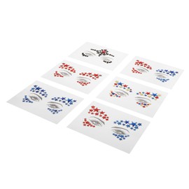 Baluue 6 Sheets Rhinestone Star Stickers for Creative Makeup Five Pointed Eye Stickers for Decoration Phones and More