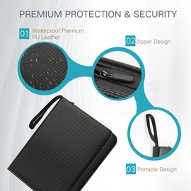 TCGUARD 9 Pockets Trading Card Binder with Sleeves Card Organizer, 900 Double Sided Pocket PU Card Collection Binder, Baseball Binder,for Sports Card, MTG, TCG Yugioh Card (Black)