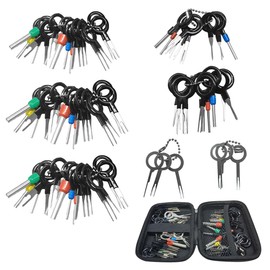 LAINLOY 82 PCS Terminal Removal Tool Kit, Electrical Connector Pin Removal Tool, Wire Terminal Release Extractor Tools Set, Key Ejector Depinning Tool for Automotive Household Devices (82PCS)
