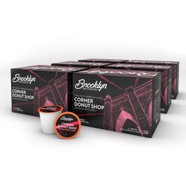 Brooklyn Beans Corner Donut Shop Gourmet Coffee Pods, Compatible with 2.0 Keurig Coffee Pods Brewer, 72 Count