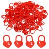 PATIKIL Crochet Stitch Markers, 100 Pack Plastic Knitting Markers Needle Pin Heart Locking Stitch Marker for Sewing Crocheting DIY Craft, Red